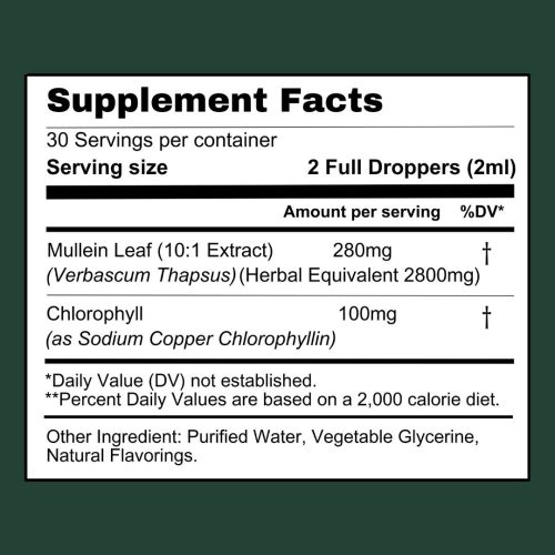 Mulllein Chlorophyll supplement Facts